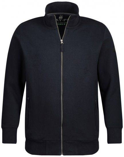 Jay-Pi 804180 Mikina na zip se stojáčkem Tmavě modrá - Mikiny & mikiny s kapucí - Mikiny & Mikiny s kapucí 2XL-12XL