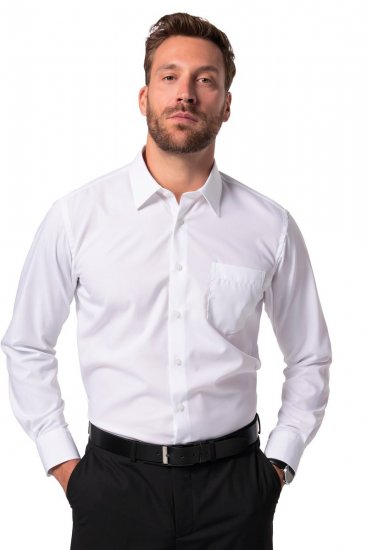 JP1880 804890 Nežehlivá business košile s dlouhým rukávem Bílá TALL - TALL košile - TALL košile pro vysoké muže