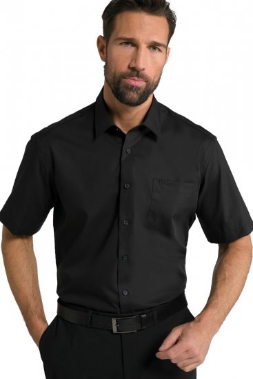 JP1880 804891 Košile s krátkým rukávem Černá - Košile - Košile 2XL-10XL