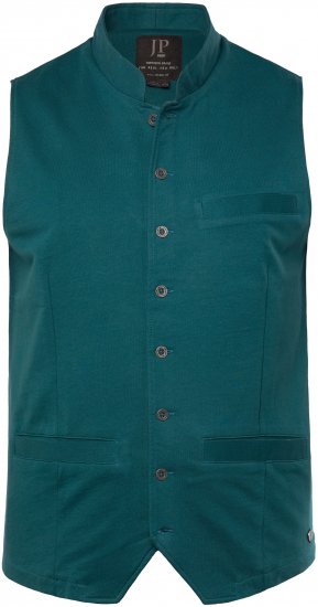 JP1880 Mottled Stretch Knit Stand-up Collar Vest Turquoise Blue - JP1880 - JP1880 Pánské Oblečení Nadměrné Velikosti