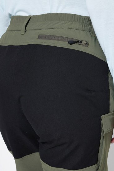 Ulla Popken 807803 Turistické kalhoty HYPRAR s reflexními prvky Olivová - Outdoorové oblečení - 
