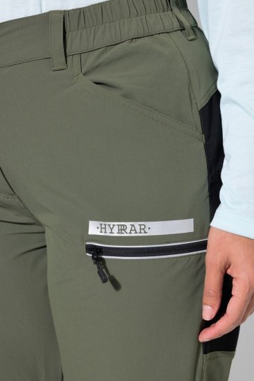 Ulla Popken 807803 Turistické kalhoty HYPRAR s reflexními prvky Olivová - Outdoorové oblečení - 
