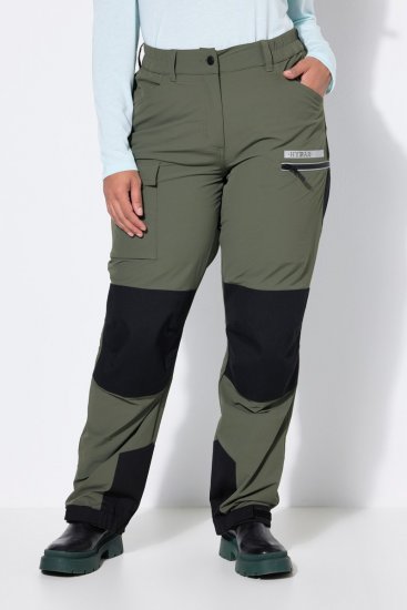 Ulla Popken 807803 Turistické kalhoty HYPRAR s reflexními prvky Olivová - Outdoorové oblečení - 