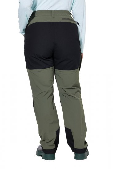 Ulla Popken 807803 Turistické kalhoty HYPRAR s reflexními prvky Olivová - Outdoorové oblečení - 