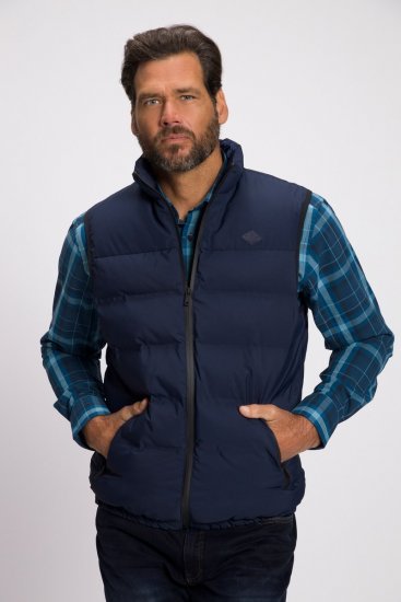 JP1880 Quilted Gilet Stand-up Collar Navy - Bundy - Bundy Nadměrné Velikosti - 2XL-8XL