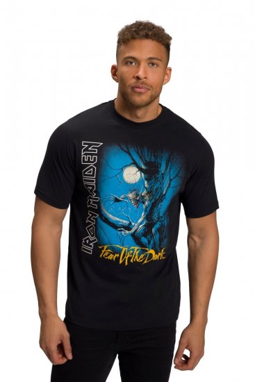 JP1880 Iron Maiden Graphic Comfort Fit Band T-Shirt Black - Trička - Trička nadměrné velikosti - 2XL-14XL