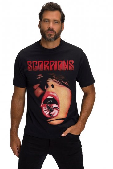 JP1880 Scorpions Graphic Comfort Fit Band T-Shirt Black - Trička - Trička nadměrné velikosti - 2XL-14XL