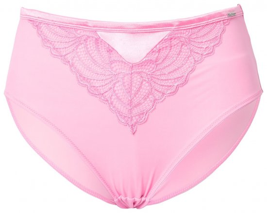 Ulla Popken 811602 Kalhotky s krajkou Růžová - Kalhotky - 