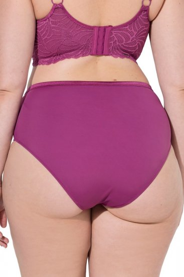 Ulla Popken 811602 Kalhotky s krajkou Tmavě fialová - Kalhotky - 