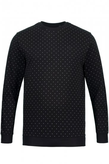 JP1880 Two-piece Pyjamas Long Sleeve and Long Trousers Black - Spodní prádlo - Spodní Prádlo Nadměrné Velikosti 2XL-8XL