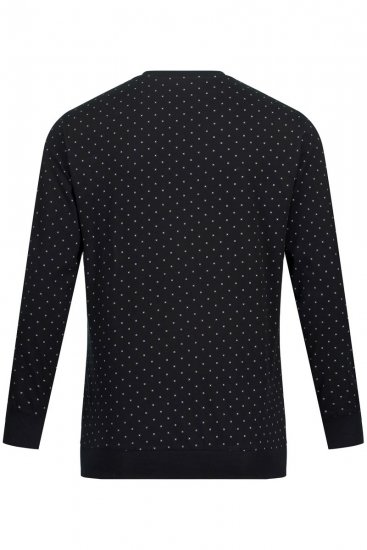 JP1880 Two-piece Pyjamas Long Sleeve and Long Trousers Black - Spodní prádlo - Spodní Prádlo Nadměrné Velikosti 2XL-8XL