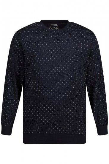 JP1880 Pyjamas Two-piece Long Sleeve and Long Trousers Navy - Spodní prádlo - Spodní Prádlo Nadměrné Velikosti 2XL-8XL
