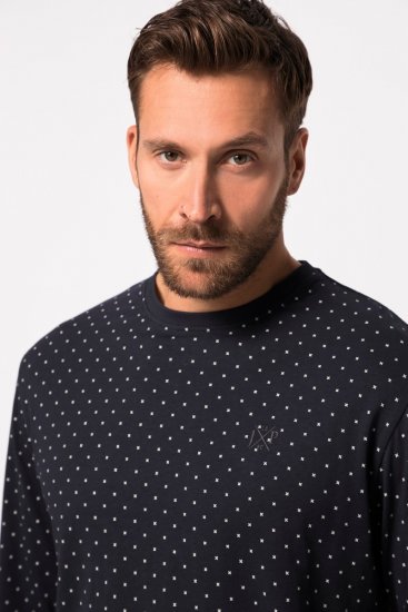 JP1880 Pyjamas Two-piece Long Sleeve and Long Trousers Navy - Spodní prádlo - Spodní Prádlo Nadměrné Velikosti 2XL-8XL
