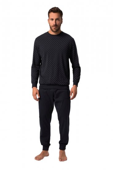 JP1880 Pyjamas Two-piece Long Sleeve and Long Trousers Navy - Spodní prádlo - Spodní Prádlo Nadměrné Velikosti 2XL-8XL