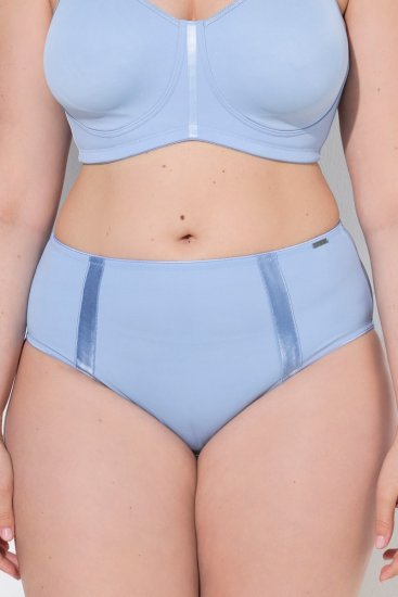 Ulla Popken 815268 Pruhované kalhotky Světle modrá - Kalhotky - 