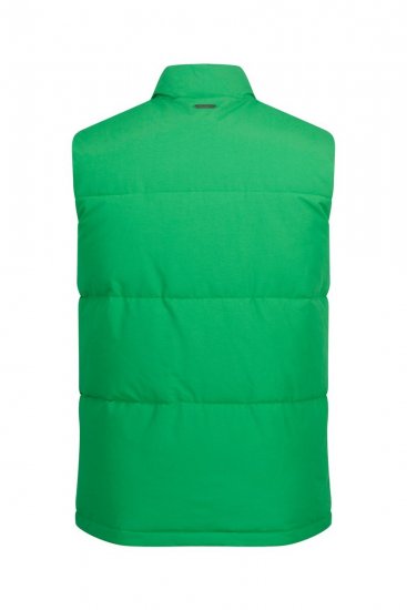 JP1880 818980 Vesta prošívaná ze směsi bavlny Světle zelená - Bundy - Bundy Nadměrné Velikosti - 2XL-8XL