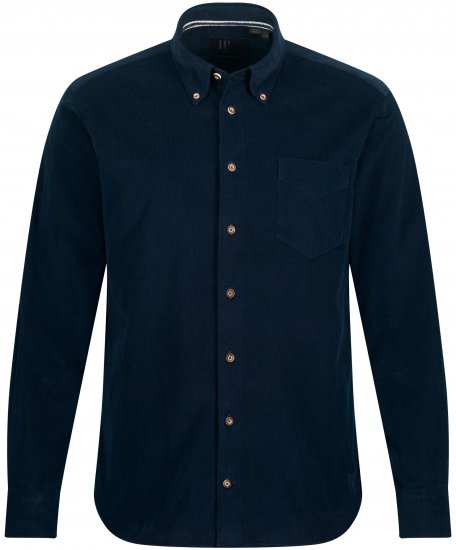 JP1880 Modern Fit Buttoned Collar Cotton Shirt Navy Blue - Košile - Košile 2XL-10XL