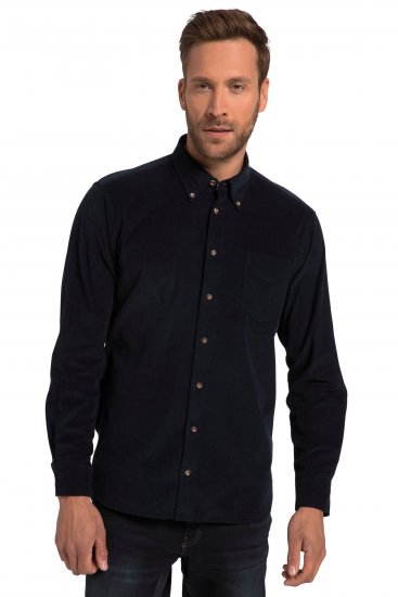 JP1880 Modern Fit Buttoned Collar Cotton Shirt Navy Blue - Košile - Košile 2XL-10XL
