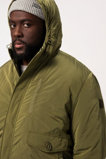 STHUGE Bomber Jacket With Hood Green - Bundy - Bundy Nadměrné Velikosti - 2XL-8XL