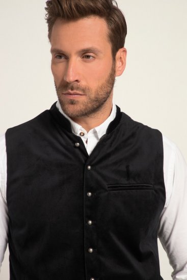 JP1880 Velvet Vest Traditional Black - Slavnostní oblečení - Slavnostní oblečení – Oslavujte stylově a pohodlně