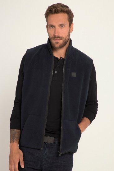 JP1880 Fleece Gilet Stomach Fit Navy - Bundy - Bundy Nadměrné Velikosti - 2XL-8XL