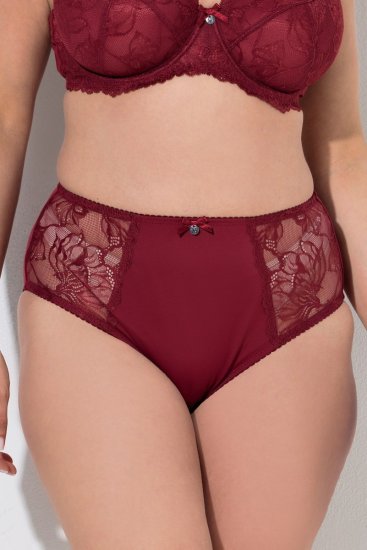 Ulla Popken 822864 Kalhotky s krajkou Lila - Kalhotky - 