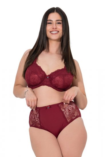 Ulla Popken 822864 Kalhotky s krajkou Lila - Kalhotky - 