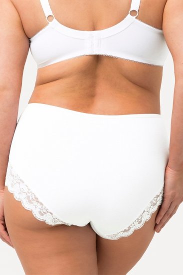 Ulla Popken 824106 Boxerky s krajkou 2 ks Bílá - Kalhotky - 