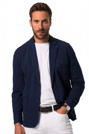 JP1880 826175 Mikinové sako ve vintage stylu Tmavě modrá - Obleky - Obleky 2XL-8XL