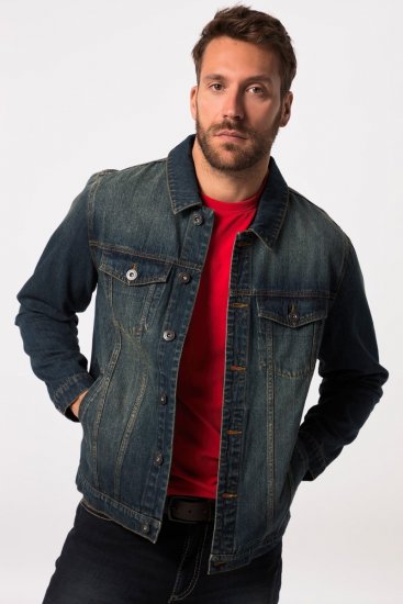 JP1880 Denim Jacket Dark Blue Denim - Bundy - Bundy Nadměrné Velikosti - 2XL-8XL