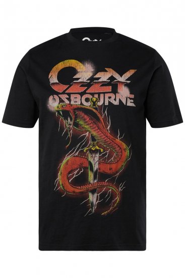 JP1880 Ozzy Osbourne Graphic Band T-Shirt Black - Trička - Trička nadměrné velikosti - 2XL-14XL