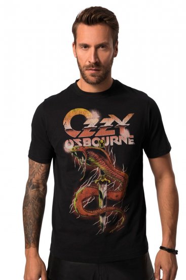 JP1880 Ozzy Osbourne Graphic Band T-Shirt Black - Trička - Trička nadměrné velikosti - 2XL-14XL