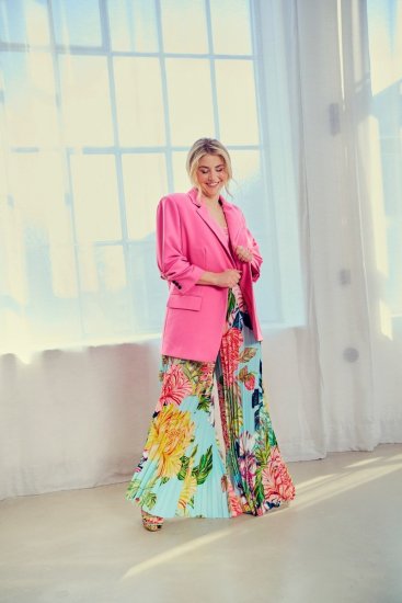 Ulla Popken 826487 Oversize sako Růžová - Blejzry - Saka v nadměrných velikostech pro ženy