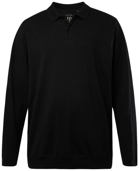JP1880 827115 Polokošile s dlouhým rukávem a střihem na bříško Černá - Polokošile - Polokošile 2XL-8XL - Trička s límečkem 2XL-8XL
