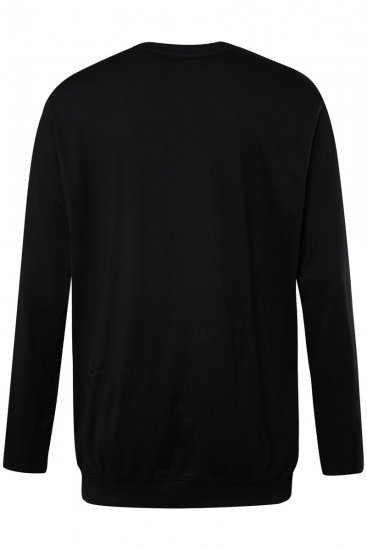JP1880 827128 Tričko s dlouhým rukávem se střihem na bříško Černá - Trička - Trička nadměrné velikosti - 2XL-14XL