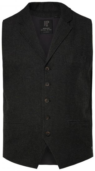 JP1880 828736 Tvídová vesta s pleteným zadním dílem Černá - Obleky - Obleky 2XL-8XL