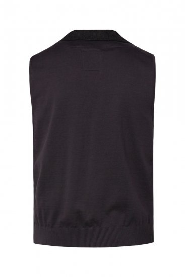 JP1880 828736 Tvídová vesta s pleteným zadním dílem Černá - Obleky - Obleky 2XL-8XL