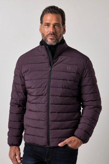 JP1880 828991 Prošívaná bunda se stojáčkem Švestková - Bundy - Bundy Nadměrné Velikosti - 2XL-8XL
