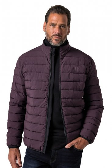JP1880 828991 Prošívaná bunda se stojáčkem Švestková - Bundy - Bundy Nadměrné Velikosti - 2XL-8XL