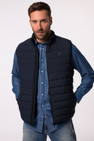 JP1880 Quilted Vest Techno Down Padding Navy - Bundy - Bundy Nadměrné Velikosti - 2XL-8XL