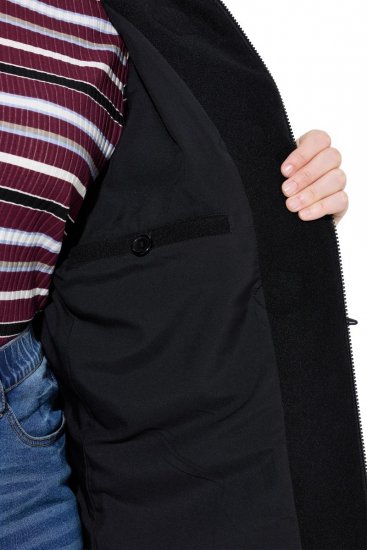 Ulla Popken 829347 Duffle coat Černá - Kabáty - Dámské kabáty pro plnoštíhlé