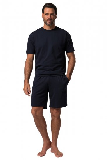 JP1880 829513 Pyžamo krátký model bellyfit Tmavě modrá - Spodní prádlo - Spodní Prádlo Nadměrné Velikosti 2XL-8XL