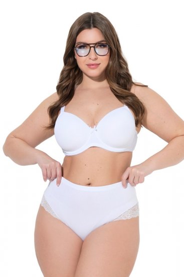 Ulla Popken 830094 Kalhotky s krajkou 2 ks Bílá - Kalhotky - 