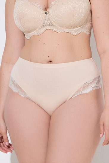 Ulla Popken 830094 Kalhotky s krajkou 2 ks Béžová - Kalhotky - 