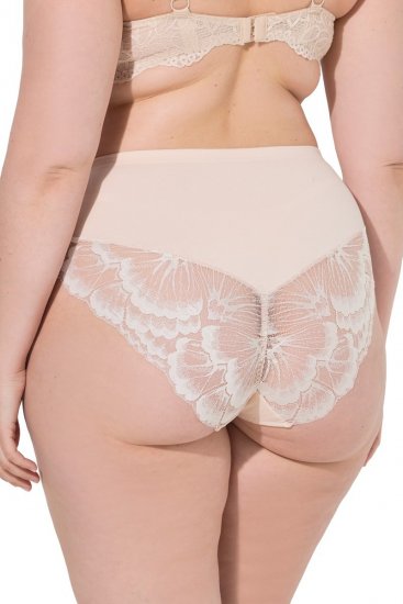 Ulla Popken 830094 Kalhotky s krajkou 2 ks Béžová - Kalhotky - 