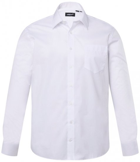 Men+ 753 Business košile s dlouhým rukávem s klasickým límcem Bílá - Košile - Košile 2XL-10XL