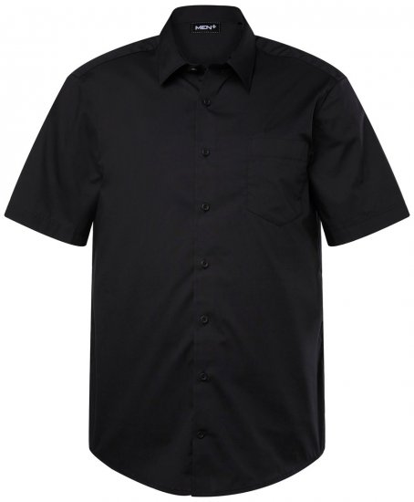 Men+ 756 Business košile s krátkým rukávem s klasickým límcem Černá - Košile - Košile 2XL-10XL