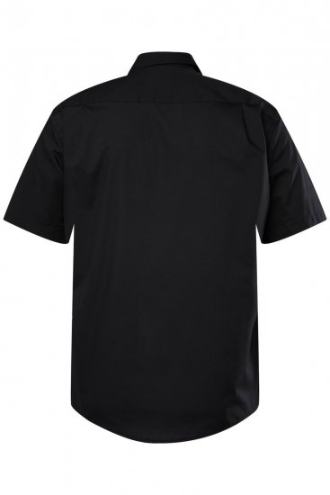 Men+ 756 Business košile s krátkým rukávem s klasickým límcem Černá - Košile - Košile 2XL-10XL