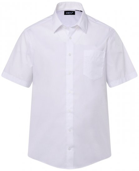 Men+ 756 Business košile s krátkým rukávem s klasickým límcem Bílá - Košile - Košile 2XL-10XL