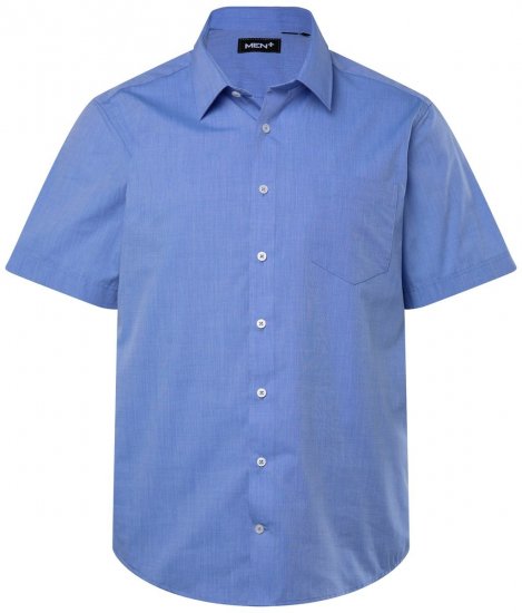 Men+ 756 Business košile s krátkým rukávem s klasickým límcem Světle modrá - Košile - Košile 2XL-10XL